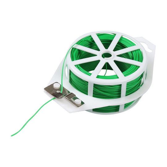 100m Garden Plant Ties, Plastic Plant Organizer Clerk Graft Tie Wire for Gardening, Multipurpose Metal Cable Ties (Green)