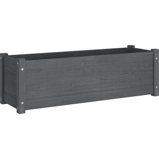 Vidaxl - Garden Planter Grey 100x31x31 cm Solid Pinewood Grey