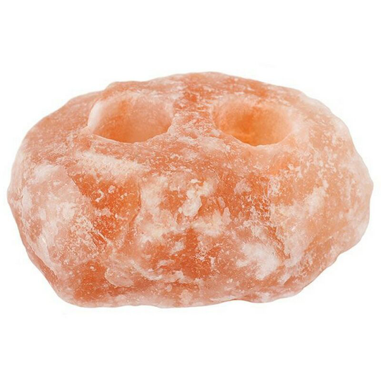 Something Different - Double Salt Tealight Holder (One Size) (Orange) - Orange