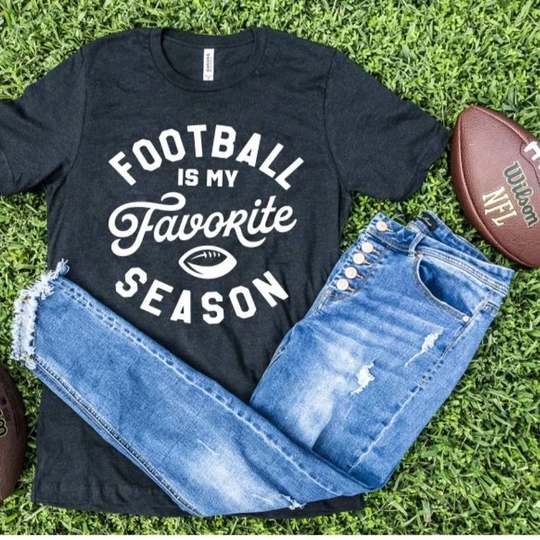 Football Is My Favorite Season, Womens Shirt, Mom Team Gift For Her, Shirts, Game Day T-Shirt