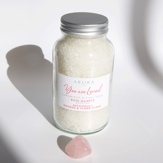 You Are Loved Luxury Bath Salts With Rose Quartz