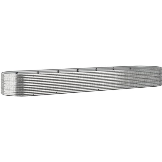 Vidaxl - Garden Planter Powder-coated Steel 584x140x68 cm Silver Silver