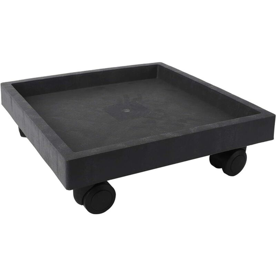 Echoo - Plant Basket with Wheels Potted Plant Stand Square Flower Pot Stand on Rollers Trolley Stand Planter Trolley Wheels Casters Rolling Tray