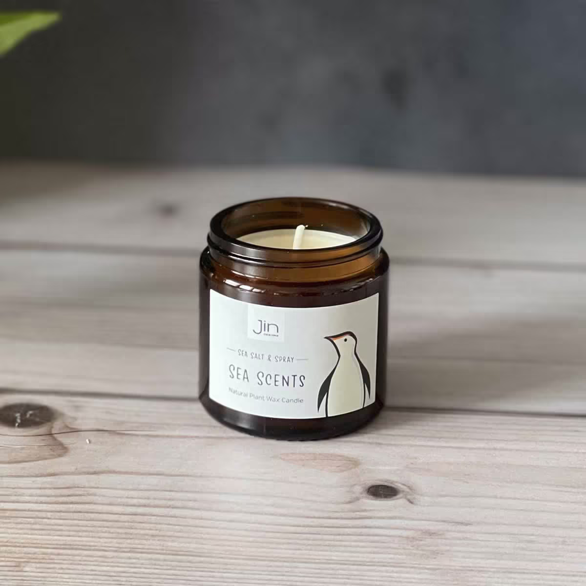 Penguin Lover Candle, Sea Salt & Spray Plant Wax Gift For Lovers