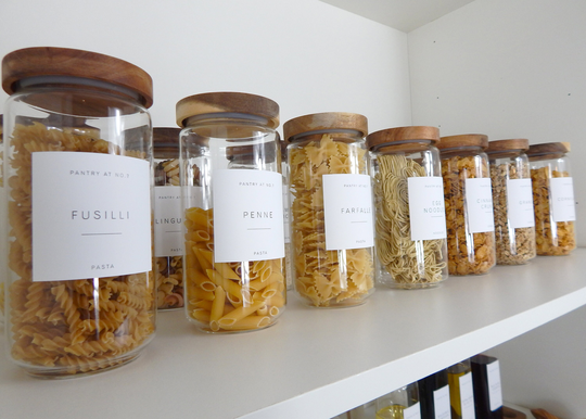 New Fine Design | Personalised Labels Pantry Kitchen Organisation Baking Jars Spice Waterproof Pantry Stickers