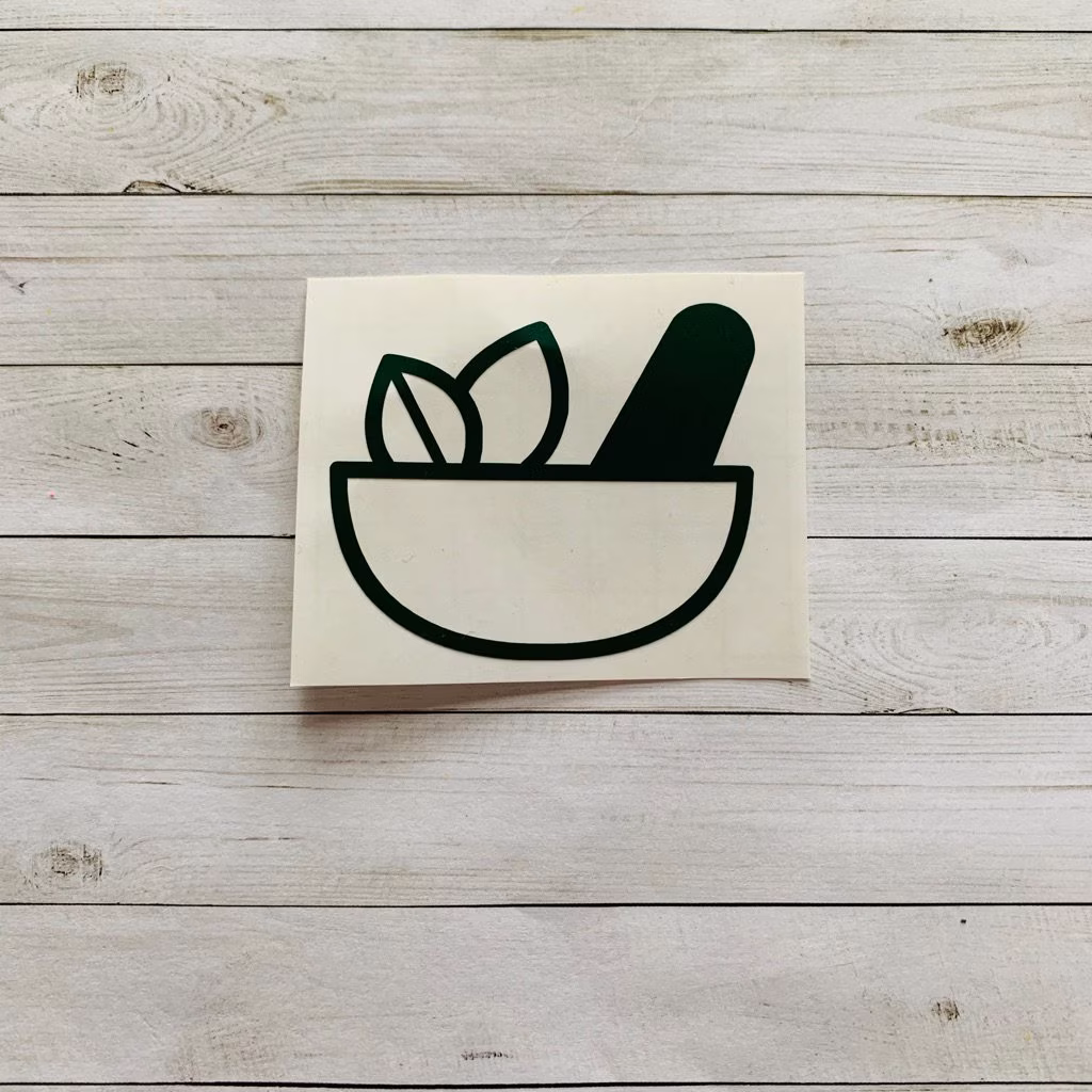Mortar & Pestle Decal | Nurse Doctor Hospital Medical Herb Medicine Sticker