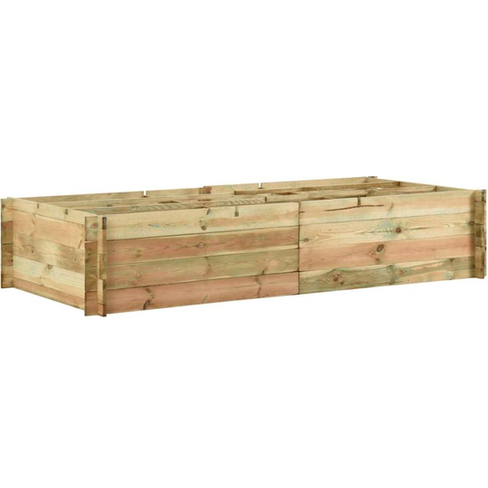 Garden Raised Vegetable Bed Impregnated Pinewood 197x100x40 cm vidaXL - Brown