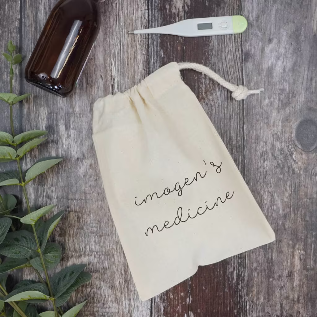 Personalised Medicine Bag- Medication Bag - Pouch Kids Named
