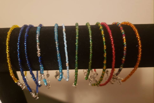 Tiny 11 Mm Seed Bead Bracelets With Clasp Dainty Choose Color & Size