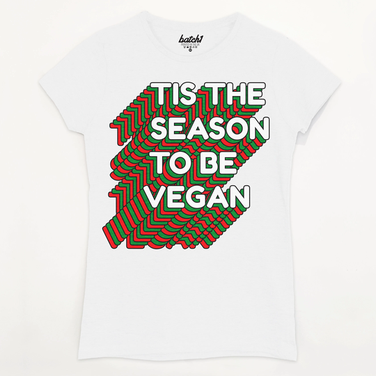 Tis The Season To Be Vegan Women's Christmas T-Shirt