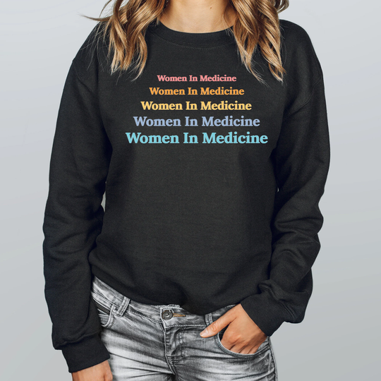 Retro Women in Medicine Sweatshirt, Female Physician Sweater, Medical School Student Shirt, Gift For Doctor, Md Grad T-Shirt