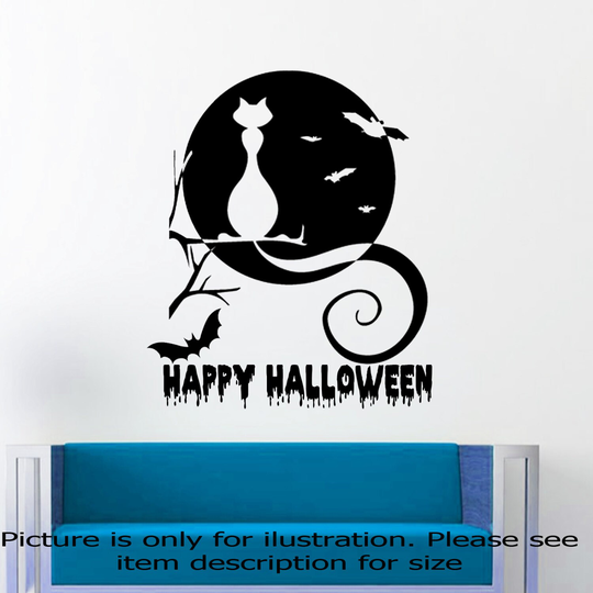 Happy Halloween Wicked Pumpkin Seasonal Art Wall Occasion Decals Vinyl Stickers