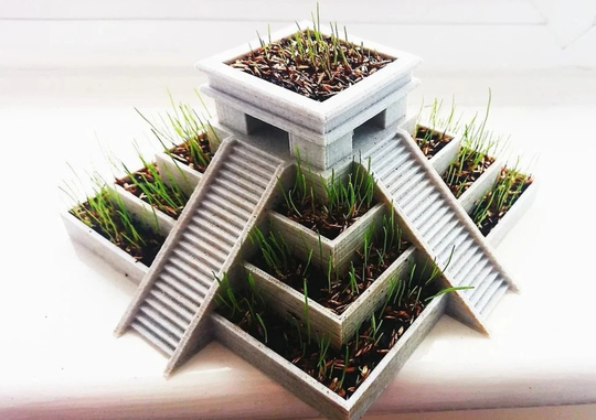 Aztec Planter | Teacher Gift Decorative 3D Printed Succulent Planter Novelty