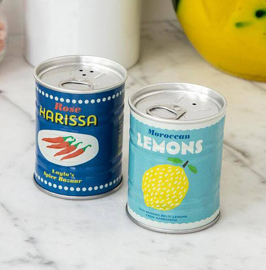 Vintage Tin Salt And Pepper Shakers