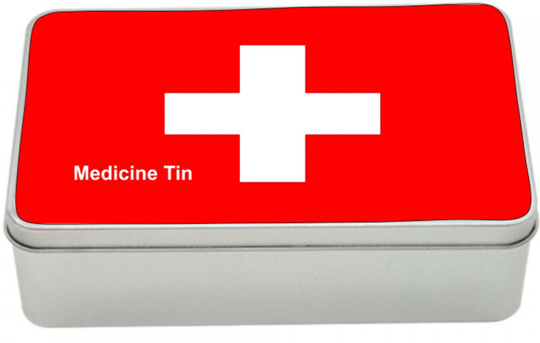 Medicine Tin First Aid Box Storage Tablets