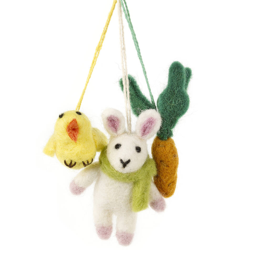 Easter Trio Fair Trade Handmade Felt Seasonal