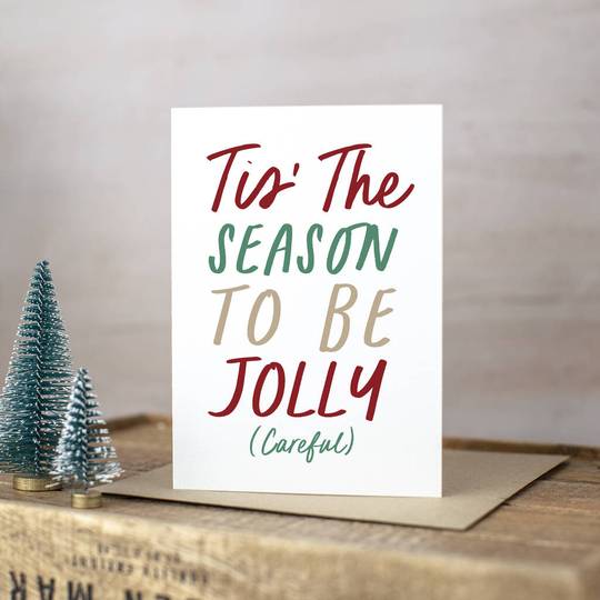 Tis The Season To Be Jolly Careful 2020 Christmas Card