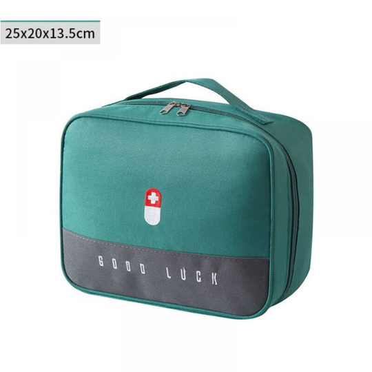 Medicine Kit Waterproof Large Capacity Medical Emergency Bag, First Aid Medicine Kit Empty Medical Box, (large green) - Thsinde