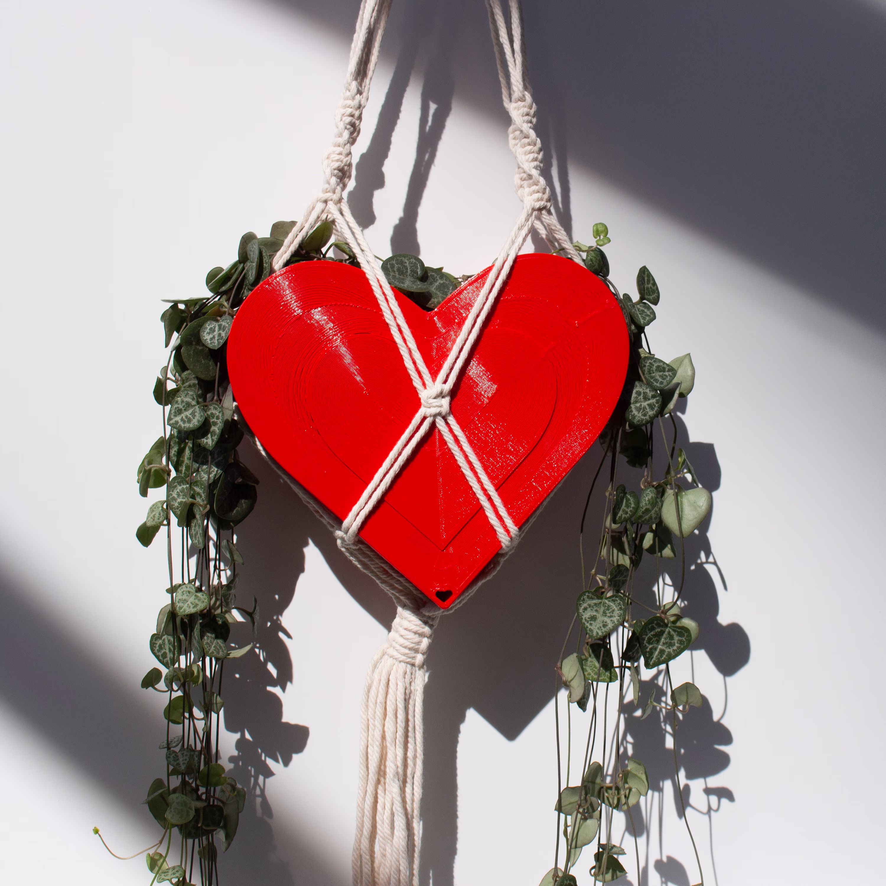 Hanging Heart Planter, Sconce, Valentines Day V-Day Pot, Heart-Shaped Pot - Planter Only, String/Macrame Not Included