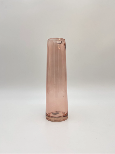 Pink Glass Vase, Green Plain Glass Vase, 24 cm Flower Bottle, Dry Vase