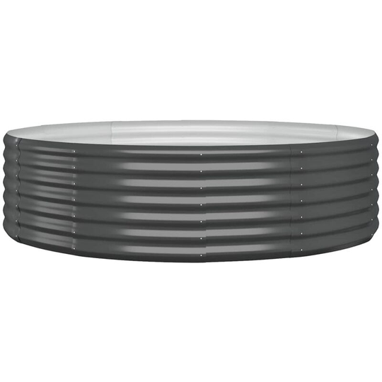 Garden Planter Powder-coated Steel 140x140x36 cm Anthracite Vidaxl Anthracite