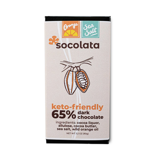 Keto Orange Sea Salt Dark Chocolate Bar - 5 Bars