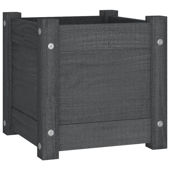 Vidaxl - Garden Planter Grey 31x31x31 cm Solid Pinewood Grey