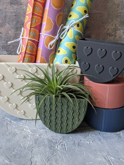 Large Set String Of Hearts Modern Wall Planter, Boho Decor, Indoor Planter Gift, Succulent, Trailing Plant