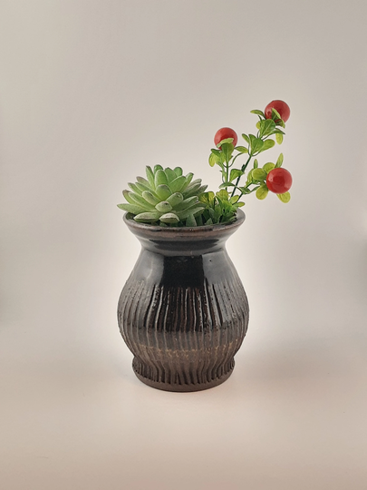 Carved Ceramic Pot