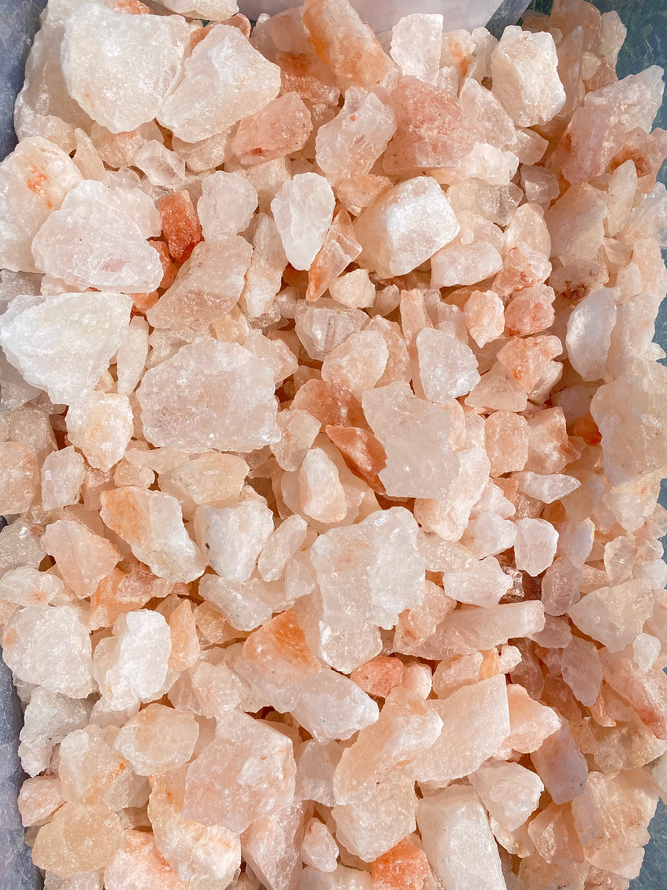 Bag Of Pink Himalayan Salt Rock | 1 lb Bag - With Organza Crystal Healing Crystals