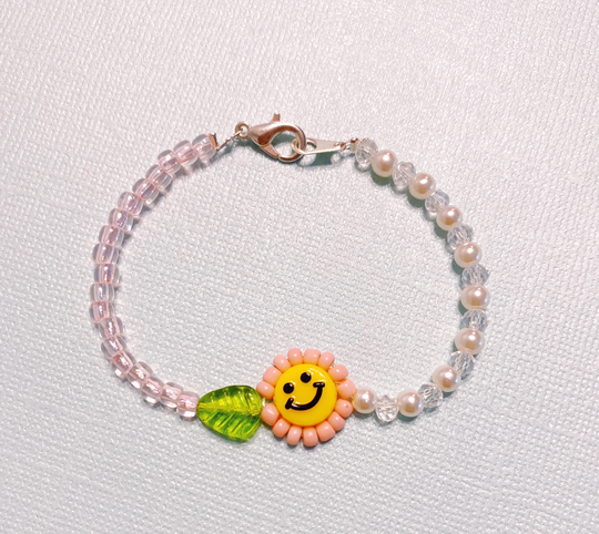 Happy Flower Seed Bead Bracelet