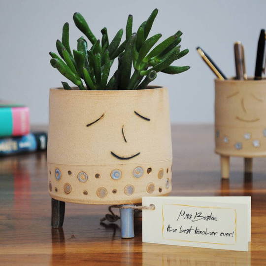 Smiley Face Planter Gift For Teacher