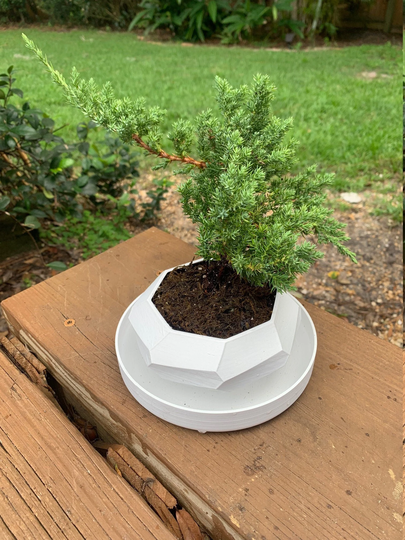 Self-Watering Succulent Planter With Spiral Block Design - Indoor/Outdoor Pot For Succulents, Flowers, Or Herbs