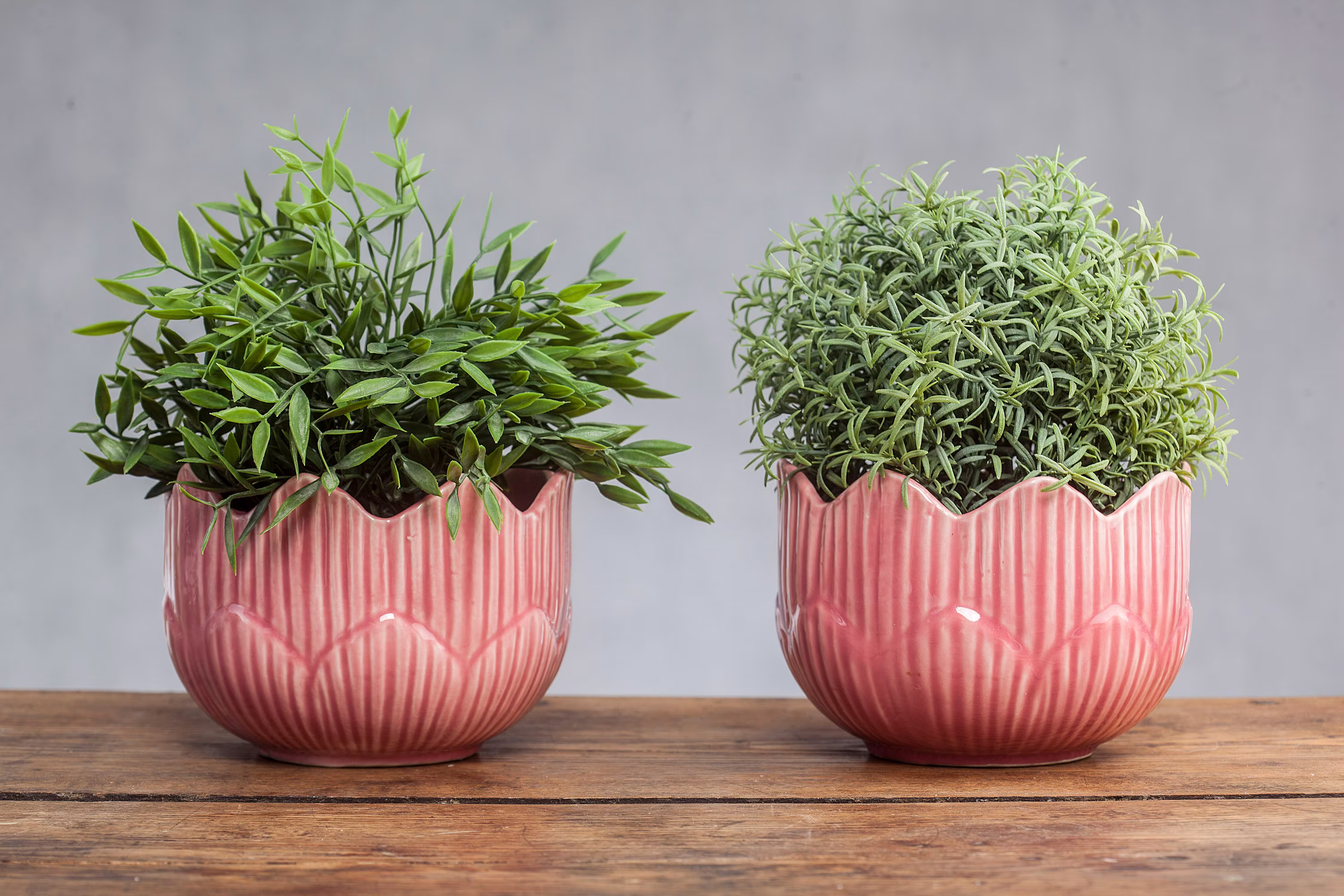 Set Of 2 Vintage Ceramic Pink Flower Pots, Made in Sweden, Planter, Scandinavian Design, Home Decor, Pottery Design