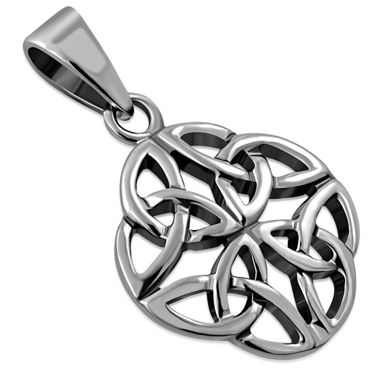 Celtic Pendant - Four Seasons Knot-Hallmarked 925 Sterling Silver-Edinburgh, Scotland