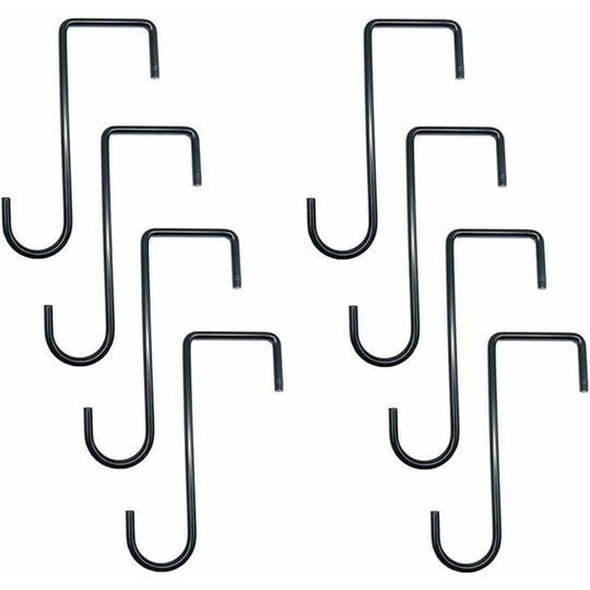 Pieces Vinyl Fence Hooks,Patio Hooks,Plant Hanger Hook for Hanging Planters Bird Feeder Flower Pot Plant(Black)