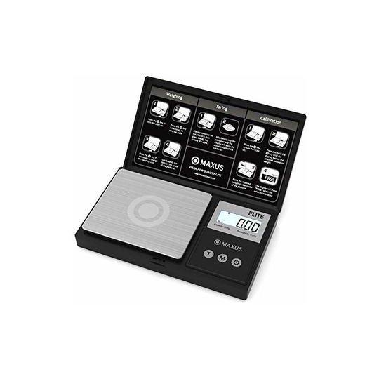 Precision Pocket Scale 200gx 0.01g, maxus Elite Digital Gram Scale Small Herb Scale Mini Food Scale Ounce/Grain Scale Portable Travel Scale with lcd