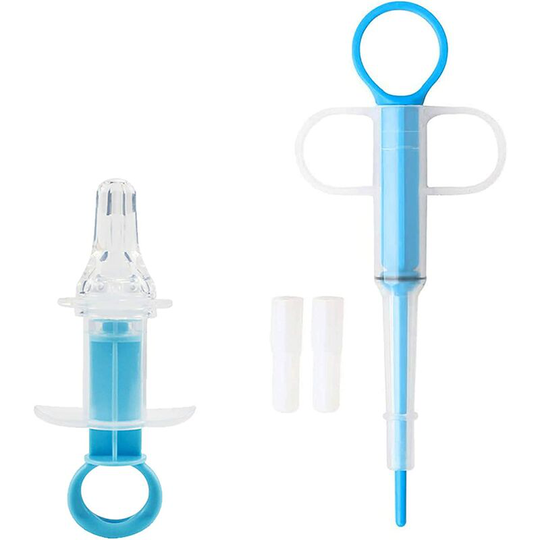 Animals Medicine Distributor, 2pcs Medicine Power Supplies Syringe, Plastic Pet Pill Gun with Flexible Tip for Dog Cats (Blue)