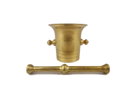 Vintage Brass Mortar & Pestle, Antique Pestle