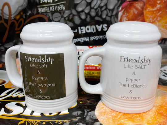 Salt & Pepper Shaker Personalized, Initial Salt Pepper Shakers, Salt Shakers Custom, Salt Shaker 4.5 Inch, Gifty