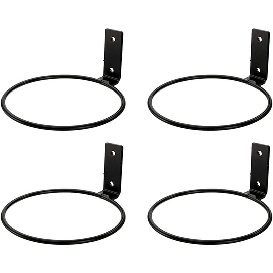 Bearsu - 4 Pack 5 inch Flower Pot Holder Ring Wall Mounted