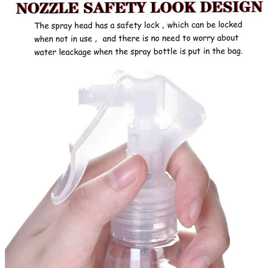 Pack of 3 200ml Spray Bottles Flower Sprayer Plastic Water Spray Bottle Reusable Empty Clear Spray Bottle Garden Plant Atomizer Hair Flowers Kitchen