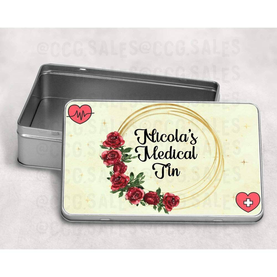 Personalised First Aid Kit For Car, College Student Care Package, Back To School Gift Kids, Medicine Tin, Box Cute, Travel