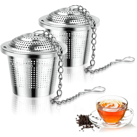 Perle Rare - Tea Strainer,Stainless Steel Infusers Stainless Steel Tube Herb Spice Strainer Tea Strainer And Lid Universal For Teapot, Mug, Cup,