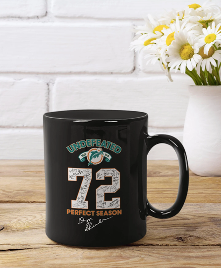 Undefeated Dolphins 1972 Perfect Season Mug, Miami Father's Day, Gift For Fan, Sport Lover, Lover Mug
