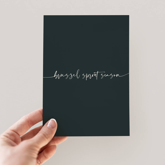 Brussel Sprout Season Modern Christmas Cards Eco