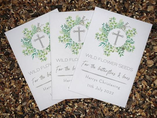 Personalised Seed Packets Envelopes For Christening, Baptism, Birth