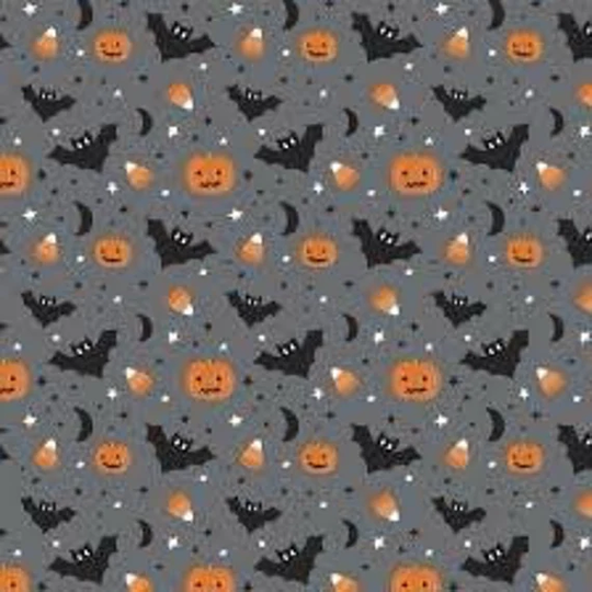 Camelot Unicorns Always in Season Fabric Collection Bats On Grey Qsq100% Cotton