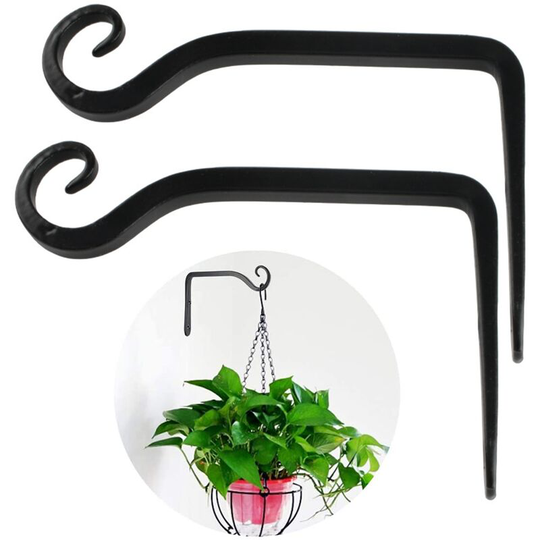 2pcs Plant holder flower hanging holder iron wall hook flower hanging wall holder hook for hanging planters birdhouses lantern wind chimes wall