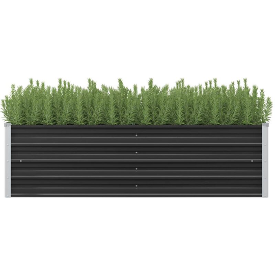 Topdeal - Garden Planter Anthracite 160x40x45 cm Galvanised Steel VDTD29852